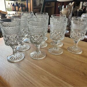 Elegant Clear Glass Goblet Set